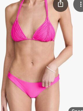 PQ Swim Pink Bikini Bottom Size Large NWT